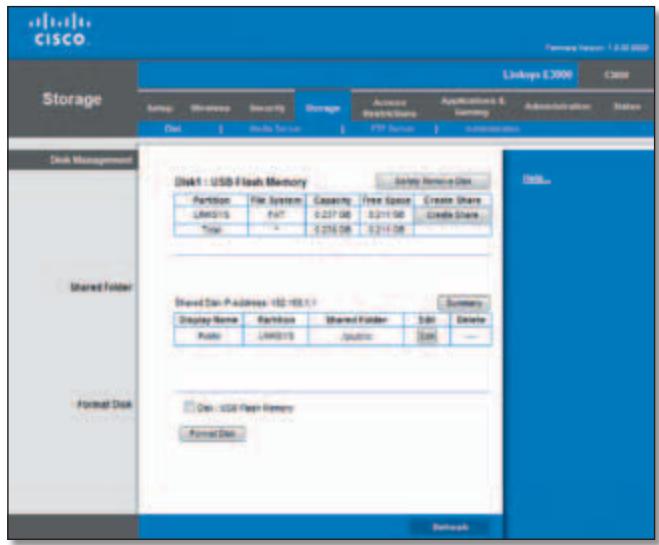LINKSYS E3000 - Storage > Disk - 2