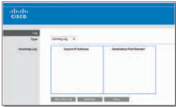 LINKSYS E3000 - Administration > Log - 2
