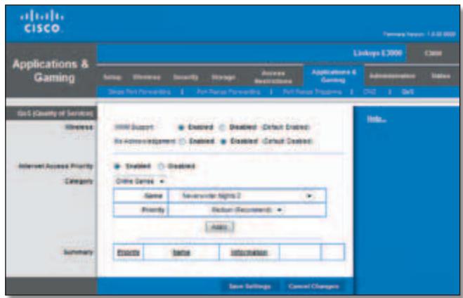 LINKSYS E3000 - Applications - 2