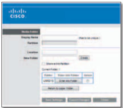 LINKSYS E3000 - Add a Media Folder - 1
