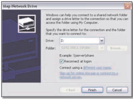 LINKSYS E3000 - Map a Drive - 8