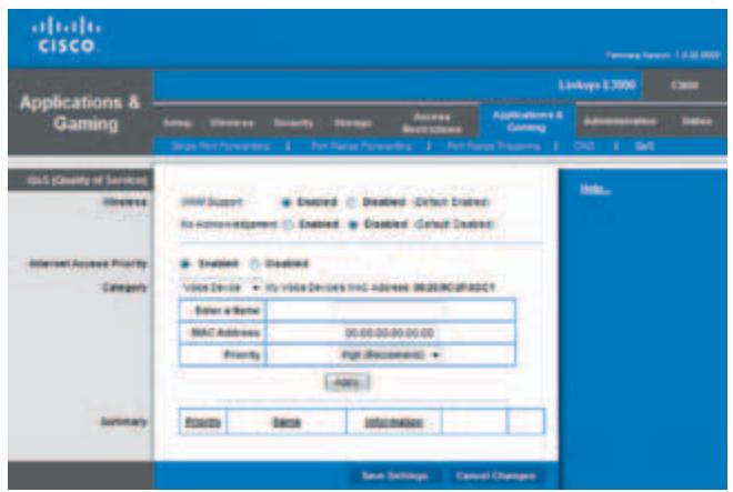 LINKSYS E3000 - Add a New Game - 2