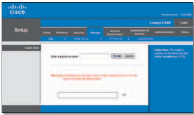 LINKSYS E3000 - Format Disk - 2