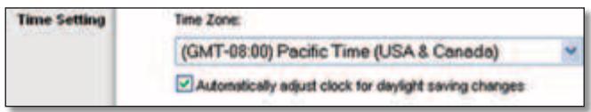 LINKSYS E3000 - Time Settings - 1