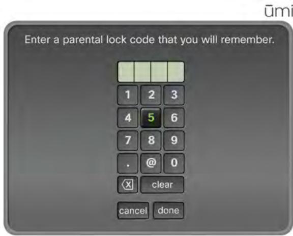 LINKSYS UMI - Turn parental lock code on/off - 2