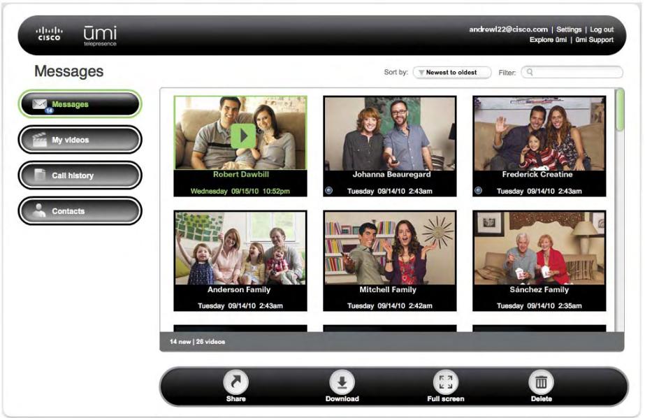 LINKSYS UMI - Filter the message display - 1