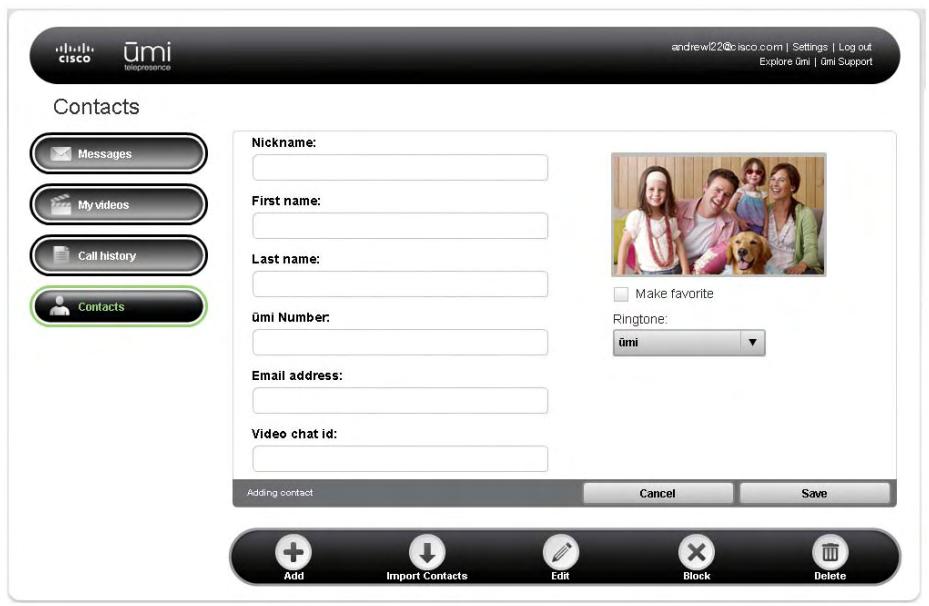 LINKSYS UMI - Add a contact - 1