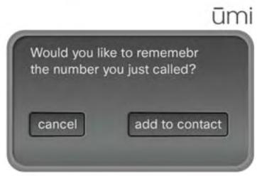 LINKSYS UMI - Add a number you dialed to Contacts - 1