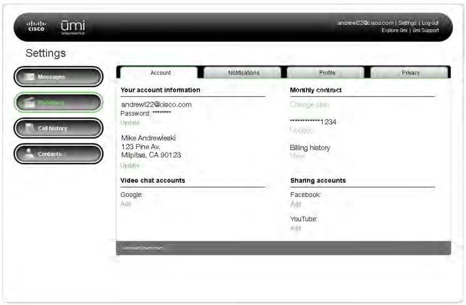 LINKSYS UMI - Under Video chat accounts, click Add. - 1