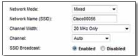LINKSYS E1200 - Parámetros inalámbricos - 1