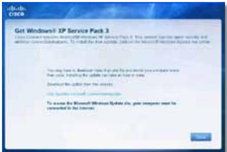 LINKSYS E1200 - Messaggio Get Windows XP Service Pack 3 (Installa Windows XP Service Pack 3) - 1