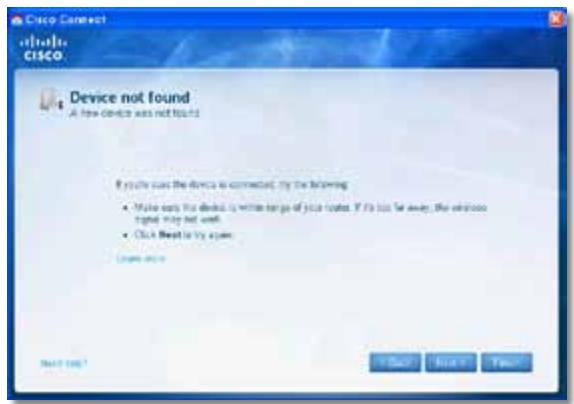 LINKSYS E1200 - Device not found - 1