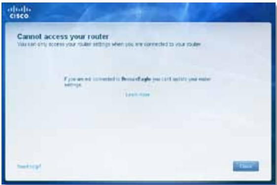 LINKSYS E900 - Повidiомлени Cannot access your router (Hemожимьо отpresmaТи достун до марштунзаTopа) - 1