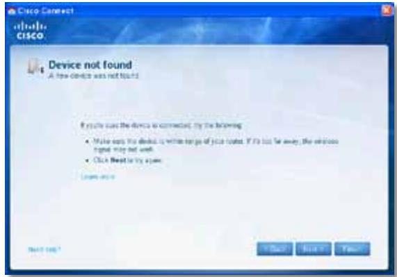 LINKSYS E900 - CoobseHne Device not found (YcmpoUcMbO He hauDeHo) - 1
