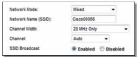 LINKSYS E900 - Paramètres sans fil - 1