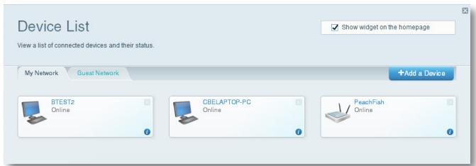 LINKSYS EA6300,  EA6400,  EA6500,  EA6700 - Pour afficher les détails d'un périphérique réseau : - 1