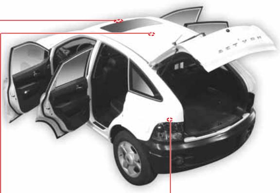 SSANGYONG ACTYON - LAMPE CENTRALE DE L'HABITACLE - 2