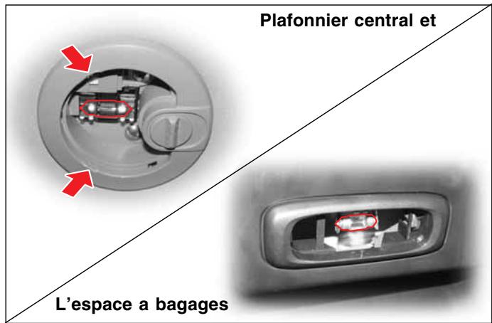 SSANGYONG ACTYON - PLAFONNIER CENTRAL ET LAMPE DE L'ESPACE A BAGAGES - 1