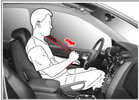 SSANGYONG ACTYON - COMMENT BOUCLER LA CEINTURE DE SECURITE A TROIS POINTS - 1