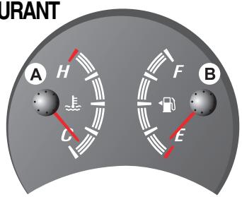 SSANGYONG ACTYON - JAUGE DE TEMPERATURE DULIQUIDE DE REFROIDISSEMENT/JAUGE DE CARBURANT - 1