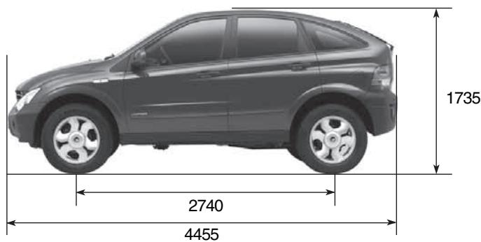 SSANGYONG ACTYON - DIMENSIONS - 3