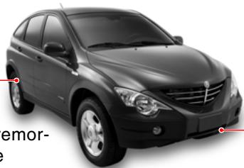 SSANGYONG ACTYON - Emplacement des crochets de remorquage - 2