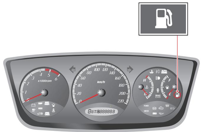 SSANGYONG ACTYON - TÉMOIN DE BAS NIVEAU DE CARBURANT - 1