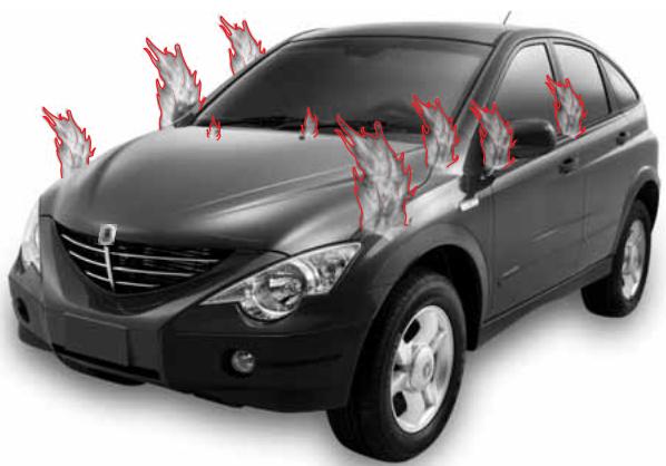 SSANGYONG ACTYON - ACCIDENT OU INCENDIE - 1