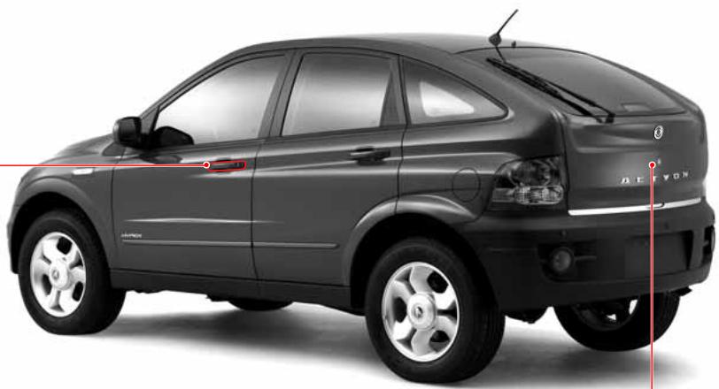 SSANGYONG ACTYON - OUVERTURE ET FERMETURE DES PORTES ET DU HAYON AVEC LA CLE DE CONTACT - 2