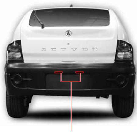 SSANGYONG ACTYON SPORTS - LAMPE DE PLAQUE MINERALOGIQUE (ACTYON) - 2