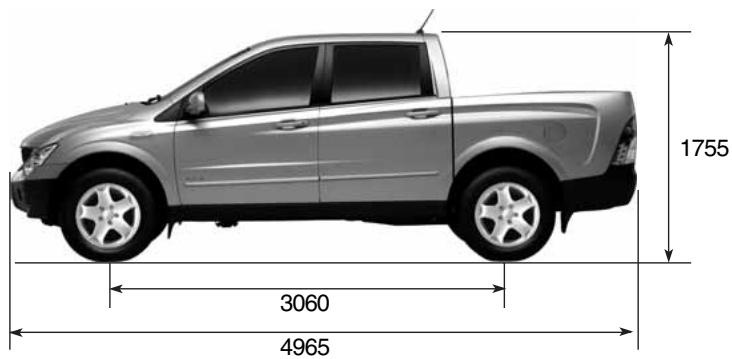 SSANGYONG ACTYON SPORTS - DIMENSIONS (ACTYON SPORTS) - 3