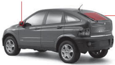 SSANGYONG ACTYON SPORTS - Commutateur de hayon et de vitre chauffante de rétroviseur extérieur - 1