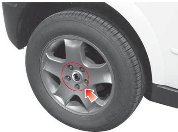 SSANGYONG ACTYON SPORTS - REEMPLACEMENT D'UNE ROUE DONT LE PNEU EST DEGONFLE - 1