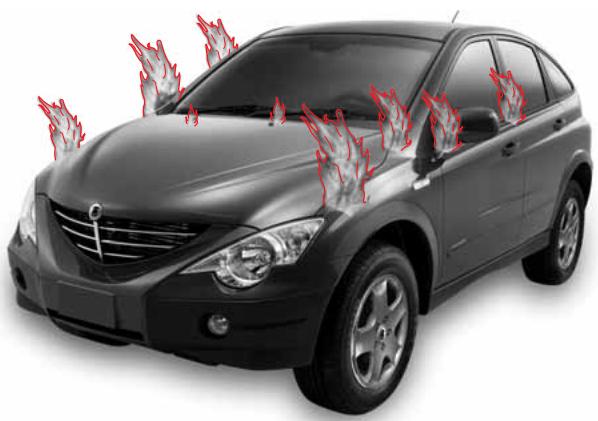 SSANGYONG ACTYON SPORTS - ACCIDENT OU INCENDIE - 1