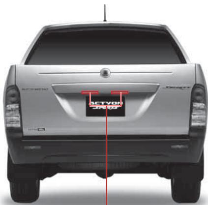 SSANGYONG ACTYON SPORTS - LAMPE DE PLAQUE MINÉRALOGIQUE (ACTYON SPORTS) - 4