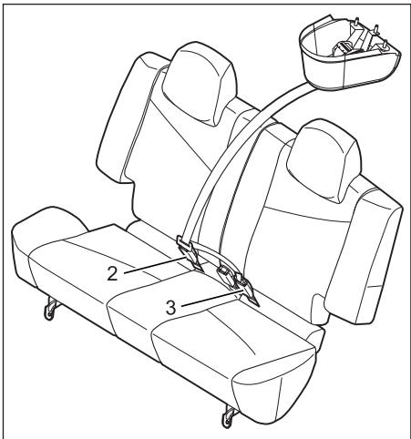 SSANGYONG KORANDO - CEINTURE À TROIS POINTS POUR LE SIÉGE ARRIÈRE (CENTRAL) - 1