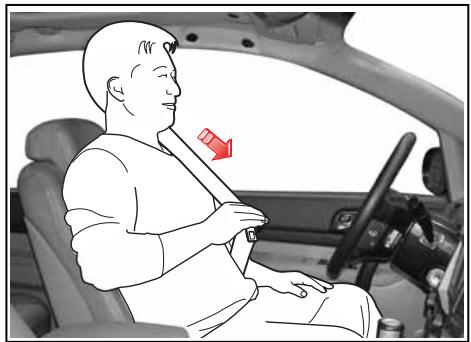 SSANGYONG RODIUS-STAVIC - COMMENT BOUCLER LA CEINTURE DE SECURITE TROIS POINTS DES SIEGES AVANT - 1