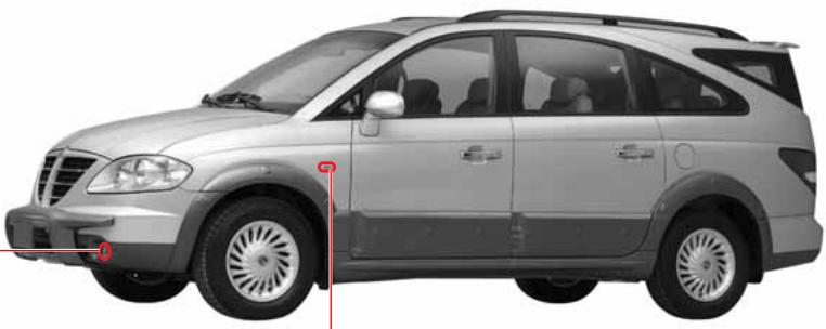 SSANGYONG RODIUS-STAVIC - FEU ANTIBROULLARD AVANT ET FEU DE GABARIT - 1