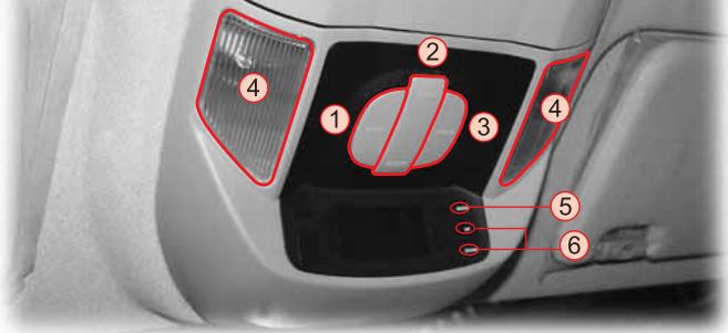 SSANGYONG RODIUS-STAVIC - Commutateurs de la console suspendue - 1