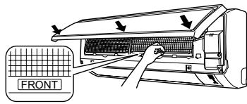 DAIKIN FTX35GV1B - Remettez le filtre à air et le Filtre purificateur d'air photocatalytique à l'apatite et au titane en place et fermez le panneau avant. - 1