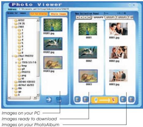 LENCO DPA-24 - Select images and transfer to selected album - 1