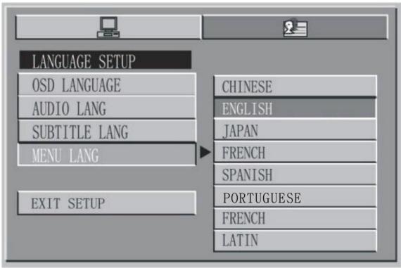 LENCO DTVR-700 - SÉLECTION DE LA LANGUE DU MENU - 1