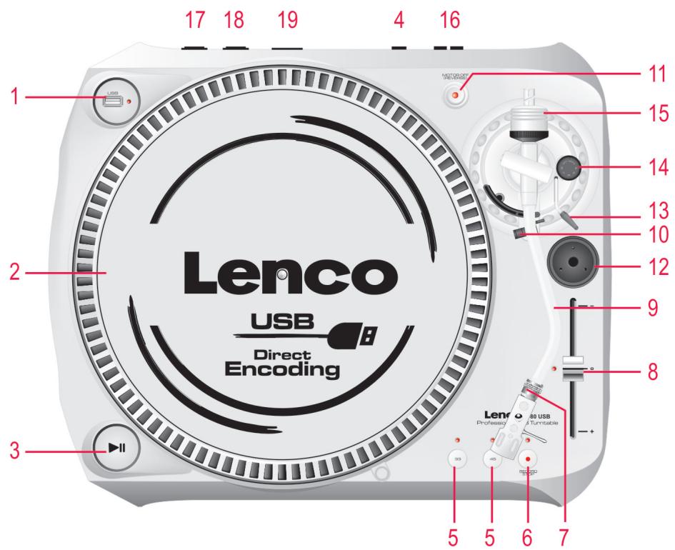 LENCO L-80 USB - TONARM - 1