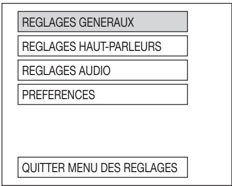 LENCO DVD-205 - Menu principal des réglages - 1