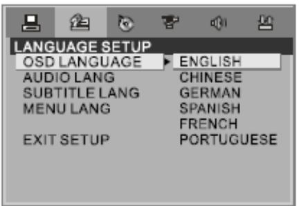 LENCO DVD-51 - b) REGLAGE DE LA LANGUAGE - 1