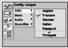 LENCO DVP-742 - Configuration de la langue de l'affichage d'écran, Menu, Voix, Sous-titres - 2