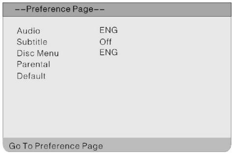 LENCO DVT-1901 - Preference Setup [Paramétrage des préférences] - 1