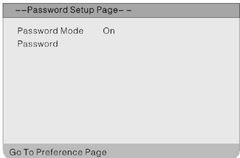 LENCO DVT-1901 - Password Setup [Paramétrage du mot de passer] - 1