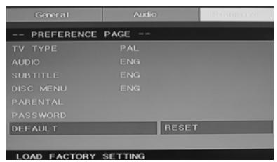LENCO DVT-229 - Password change; - 4