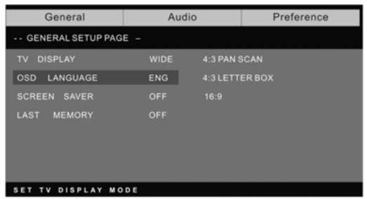 LENCO DVT-229 - OSD(On Screen Display) -Sprache: - 1